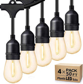 Svater outdoor string lights 200ft for warm patio ambience