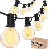 Svater outdoor string lights layout for 300 ft coverage and gatherings