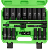 Swanlake 19-piece halfinch impact socket set in case, organized for easy access.