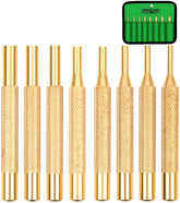 SWANLAKE brass punch set in use for pin driving without marring surfaces