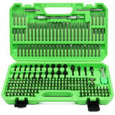 Swanlake Garden Tools 232-piece set in case open shows bits for quick fixes