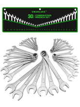 Swanlake Garden Tools 30-piece wrench set demonstrates portable organization with rolling pouch