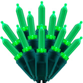 Sweet Shine 100-green LED lights on a 33 ft cord brighten outdoor decor