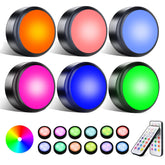 Swesara push lights with remote control showing color-changing LED options