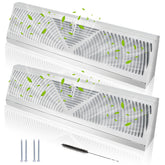 Swess 2-piece 18-inch baseboard register front view improves air distribution