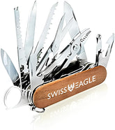 Swiss Eagle 30-in-1 pocket tool red-handle for versatile everyday carry and quick fixes.
