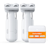 SwitchBot Curtain Opener 2-Pack front view with easy tool-free setup
