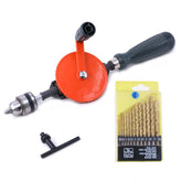 Swpeet Powerful Speedy Hand Drill front view for precise manual drilling in wood.