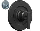 Sxtrrdnary T2901BL trim front view in matte black for durable bathroom upgrade.