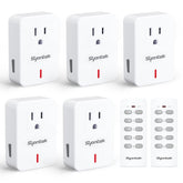 Syantek remote outlet with five ports for easy wall-plug control from a distance.