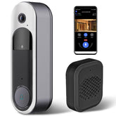 SYCAMTC wireless HD video doorbell front view showing porch monitoring benefits
