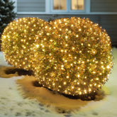 Sylampow net lights on a bush for vibrant outdoor holiday glow