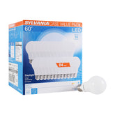 Sylvania LED A19 bulb close-up shows frosted finish for daylight task lighting.