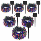 SyouHome 600 LED solar string lights brighten outdoor spaces with energy-saving LEDs