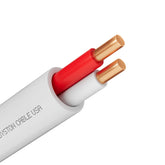 Syston 18/2 thermostat cable conductor detail highlights pure copper for reliable low-voltage wiring.