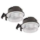 SZGMJIA 2-pack LED barn light front view improves outdoor security and visibility.