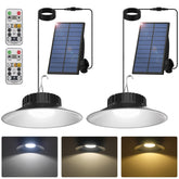 T-SUN solar pendant light with remote control for convenient outdoor illumination.