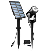 T-SUN outdoor LED solar spotlight for bright garden illumination at night
