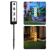 T-SUNUS solar house numbers double-sided plaques provide day and night visibility.