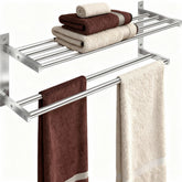 Taaji 24-inch two-tier towel rack with double bars for easy towel access
