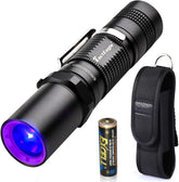TactEagle 365nm flashlight with compact UV beam for precise detection.