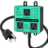 TAICHODEER cyan auto-switch for dust-collector demonstrates seamless tool activation.