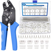 Taiss JST crimping tool front view with ergonomic grip for precise crimps