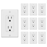 TAKETEK decorator outlet white front view showcases a clean, modern installation