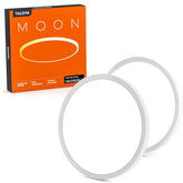 Taloya 2-pack flush-mount LED ceiling light with milk white shell, front view for a clean kitchen.