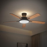 TALOYA 52-inch ceiling fan with light and remote for quiet living rooms.