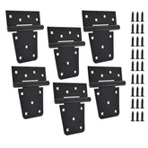 TamBee black gate hinges pack of 6 for durable wooden gates
