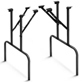Tandefio folding table legs in black steel offer a sturdy DIY surface.