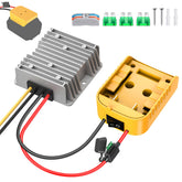 TANHEYIN 20V to 12V converter powers Dewalt batteries for RC cars.
