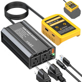TANHEYIN 300W inverter front view powering small devices on the go.