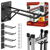 Tanzfrosch 14-inch heavy-duty garage hook set mounted for tool and tire storage.