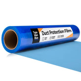 TapeManBlue duct protection film 24x200 shields uninstalled ductwork from dust.