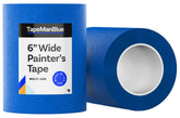 TapeManBlue wide tape for bed adhesion in 3D printing.