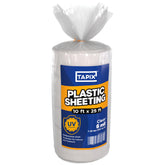 Tapix plastic sheeting protects floors during messy DIY projects.