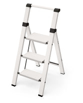 Taranta 3-Step Ladder open frame shows compact size for easy storage.