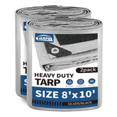 TARPAL 8x10 silver tarp ready to shield outdoor gear from rain