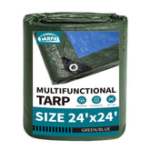 TARPAL green tarp 24x24 feet offering durable outdoor coverage.