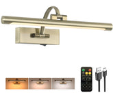 Tassuowell LED Picture Light front view highlighting artwork with soft ambient glow