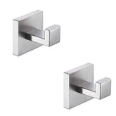 TASTOS bath towel hook with brushed nickel finish keeps towels organized.
