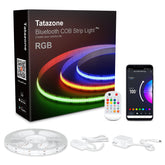 Tatazone COB LED strip with remote control for quick color changes and brightness control