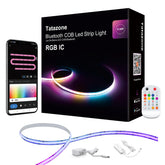Tatazone RGB IC COB strip chasing colors for dynamic room ambiance.