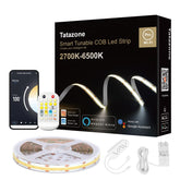 Tatazone tunable white strip kitchen setup shows task lighting and ambiance options