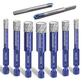 Tavire 9-piece dry diamond drill bit set for porcelain offers precise holes