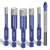 Tavire porcelain drilling bit with hex shank for precise holes