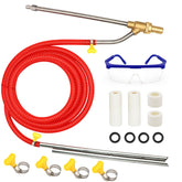 Tayapura pressure washer sandblasting kit packaging shows components for quick setup