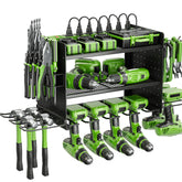 Tccxfot power tool organizer with 3 layers and 8 slots for easy garage drill access
